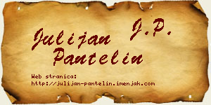 Julijan Pantelin vizit kartica